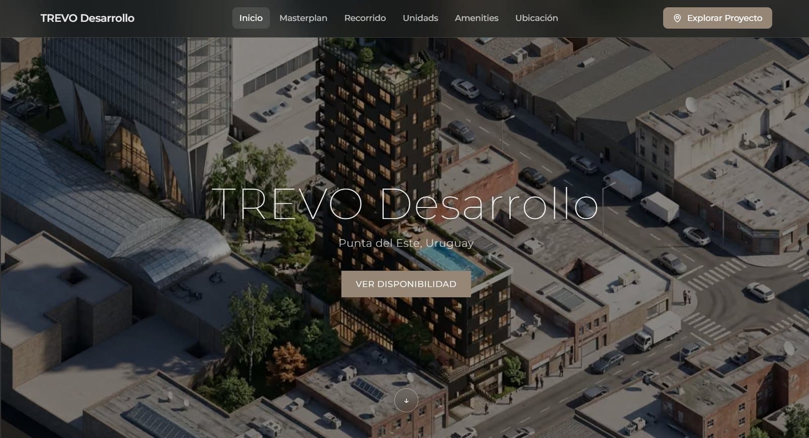 Web de Architecture 360, proyecto inmobiliario
